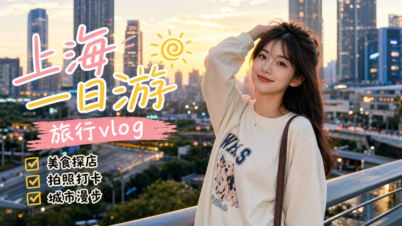 七天眼镜妹视频-城市旅行VLOG生活视频分享